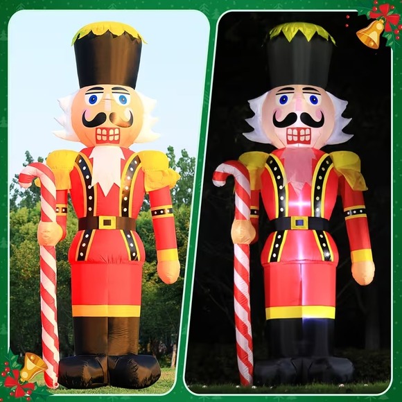 12FT Giant Christmas Inflatable Nutcracker Decoration...